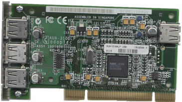 The Adaptec USB2Connect PCI card!